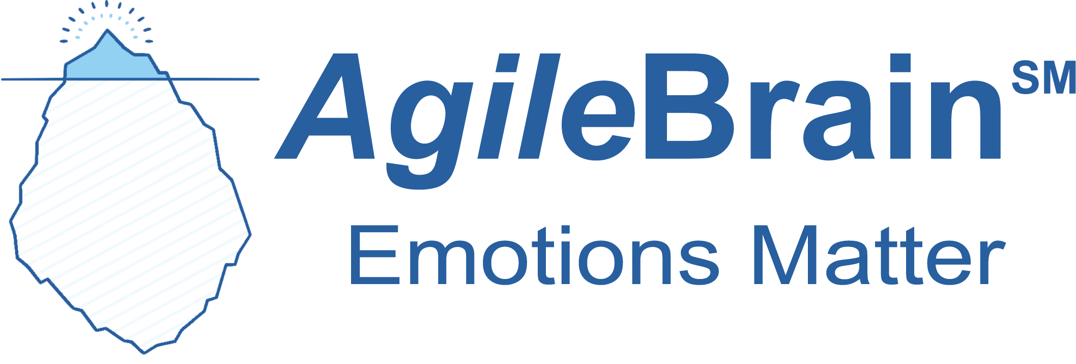 AgileBrain horizontal logo with an iceberg
