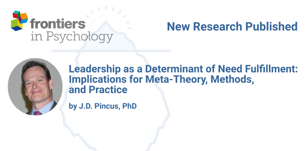 New Peer Reviewed Article – Leadership as a Determinant of Need Fulfillment: Implications for Meta-Theory, Methods, and Practice