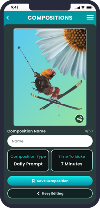 Compositions in the Find My Inspo app